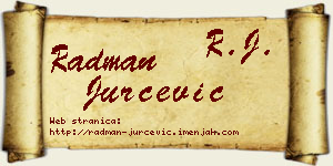 Radman Jurčević vizit kartica